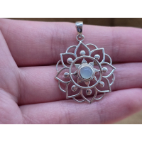 Echt zilveren hanger met chalcedoon 